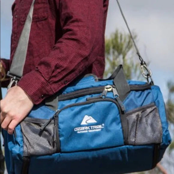 Brand New OZARK TRAIL portable camping medicine cabinet duffel bag, blue - Picture 7 of 13